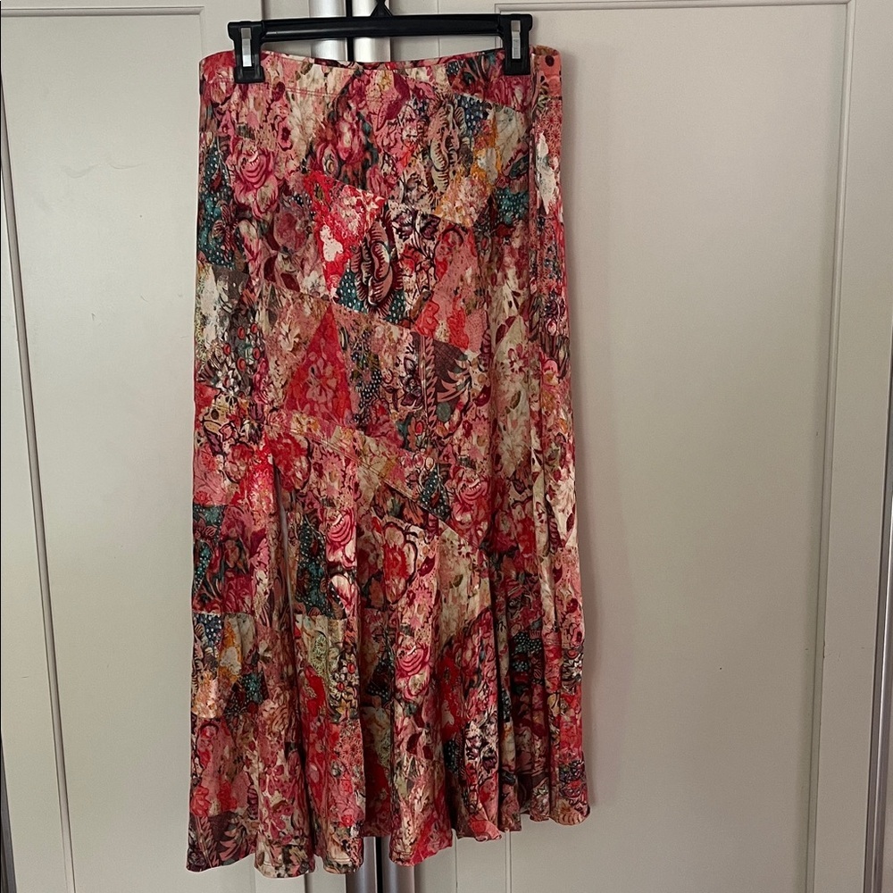 Peruvian Connection Patchwork Floral Print Midi S… - image 4